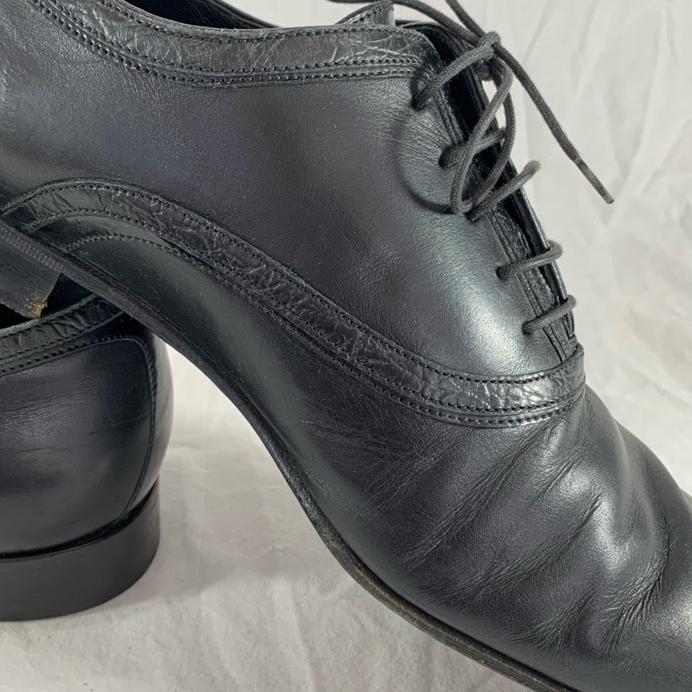 LOUIS VUITTON Black Leather Men's Oxfords Lace Up - Picture 11 of 16
